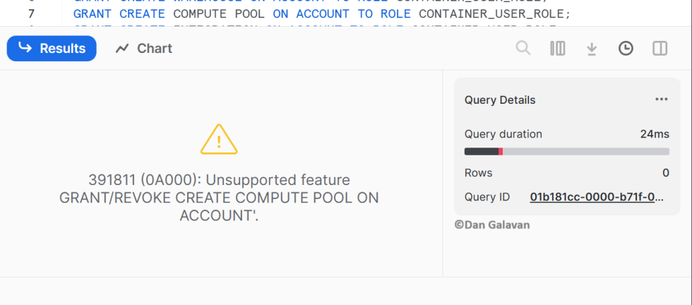 Snowpark Container Services : Error 391811 (0A000): Unsupported feature ...